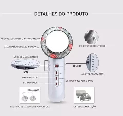 Aparelho Ultrassônico de Lipocavitação Estético/LipoLed